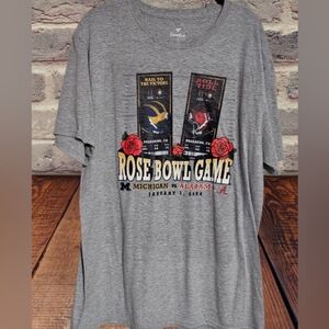 📣 Fanatics Michigan vs Alabama Rose 🌹 Bowl Game Tshirt  L & XXL NWOTags 😍